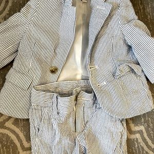 Janie and Jack baby seersucker suit